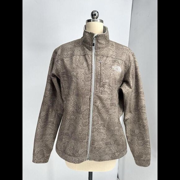 The North Face Women's Jacket Apex Bionic Brown Soft Shell Sz Large - Picture 1 of 8